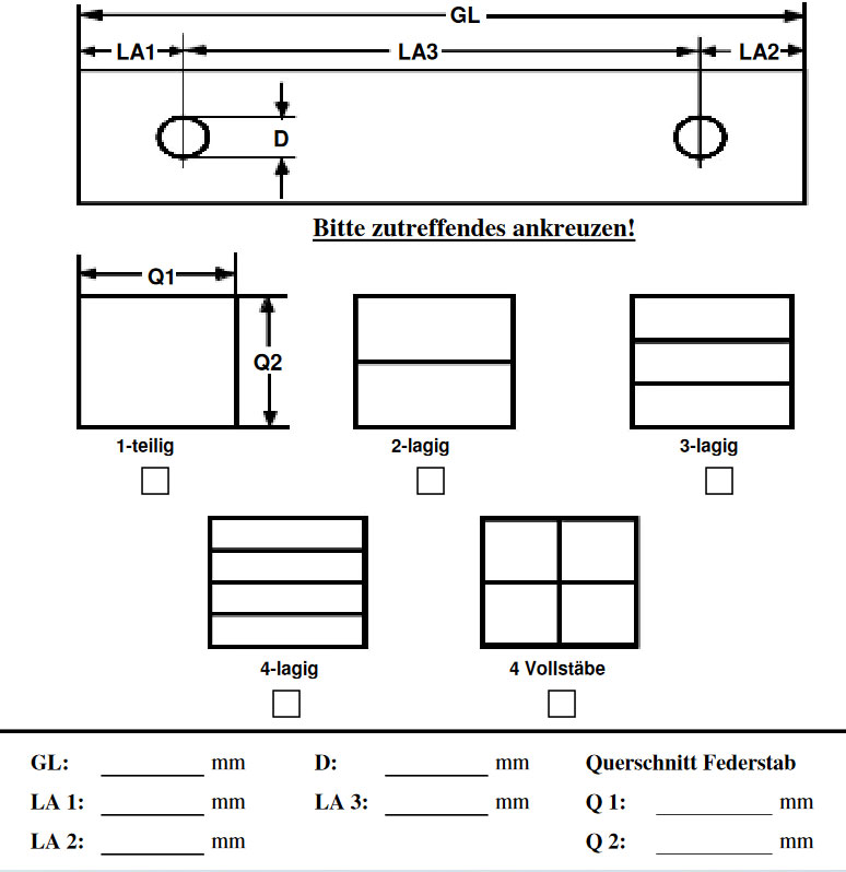 Maßblatt des Peitz Federstab aus EBD Achsen