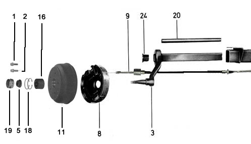 Explosionszeichnung der Peitz X-EBG10 ECO Achse