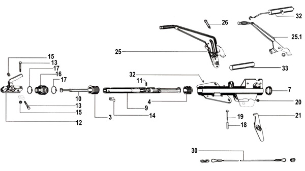 Explosionszeichnung der Peitz PAV/SR-X Auflaufbremsen Explosionszeichnung der Peitz PAV/SR-X Auflaufbremsen